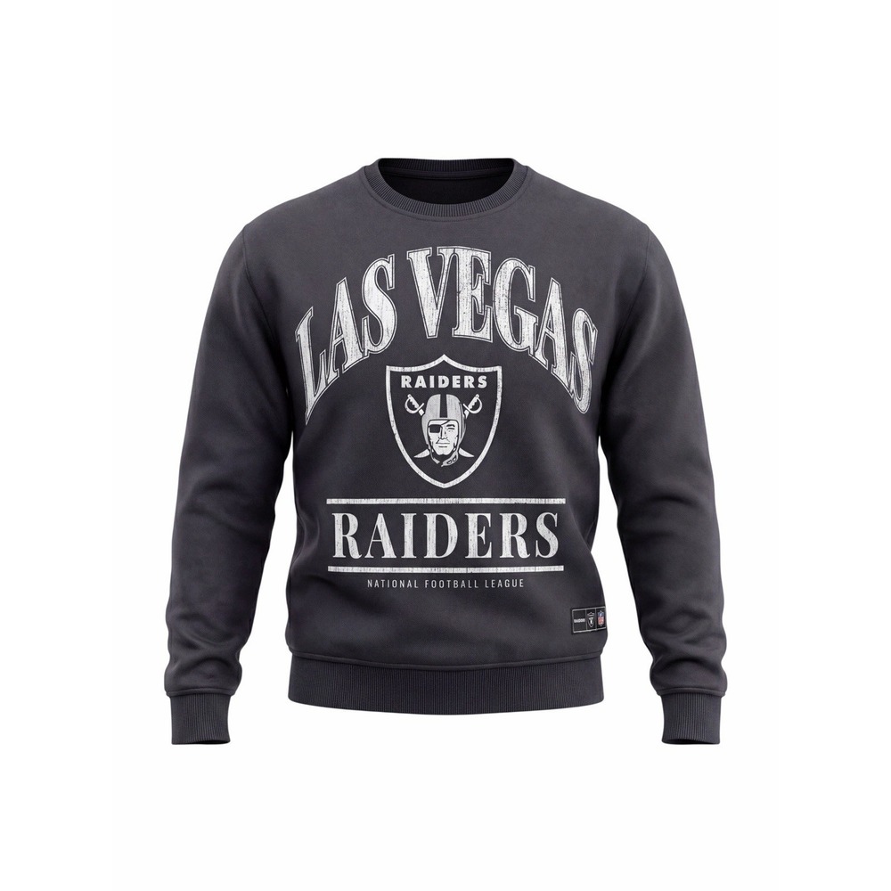 Las Vegas Raiders NFL Primark Mens Black Long Sleeve Crewneck Sweatshirt Size S